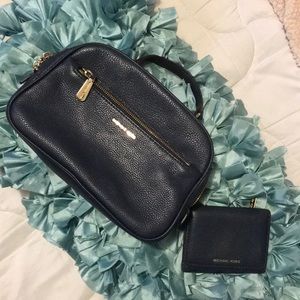 Mk dark blue purse and wallet